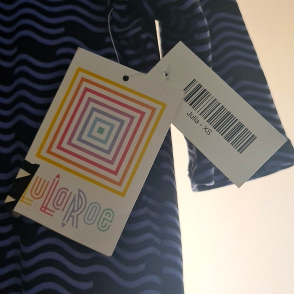 LuLaRoe Dress. Purple and black print. Size XS. - Picture 3 of 4